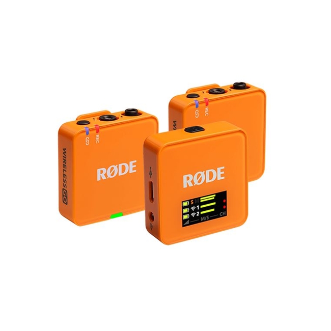 RODE Wireless GO 3RD GEN Orange Ασύρματο Μικρόφωνο Πέτου (Σετ)
