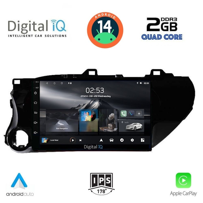 DIGITAL IQ RSB 1721_CPA (10inc) MULTIMEDIA TABLET for TOYOTA HILUX mod. 2017&gt;