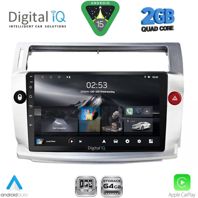 DIGITAL IQ RSD 1084SL_CPA (9inc) MULTIMEDIA TABLET for CITROEN C4  mod. 2004-2011 (SILVER)