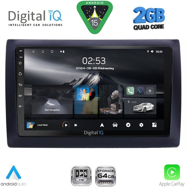 DIGITAL IQ RSD 1145_CPA (9inc) MULTIMEDIA TABLET for FIAT STILO mod. 2001-2007