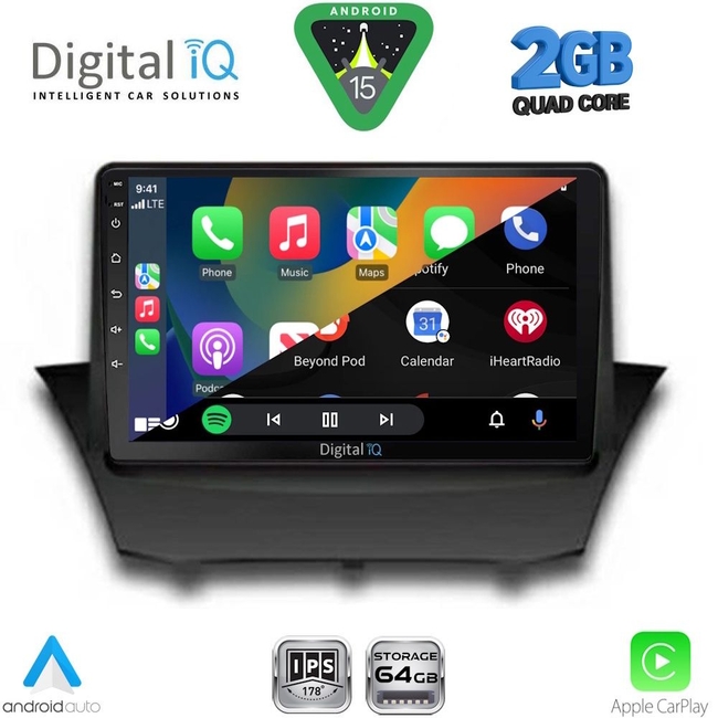 DIGITAL IQ RSD 1154A_CPA (9inc) MULTIMEDIA TABLET for FORD FIESTA mod. 2008-2017