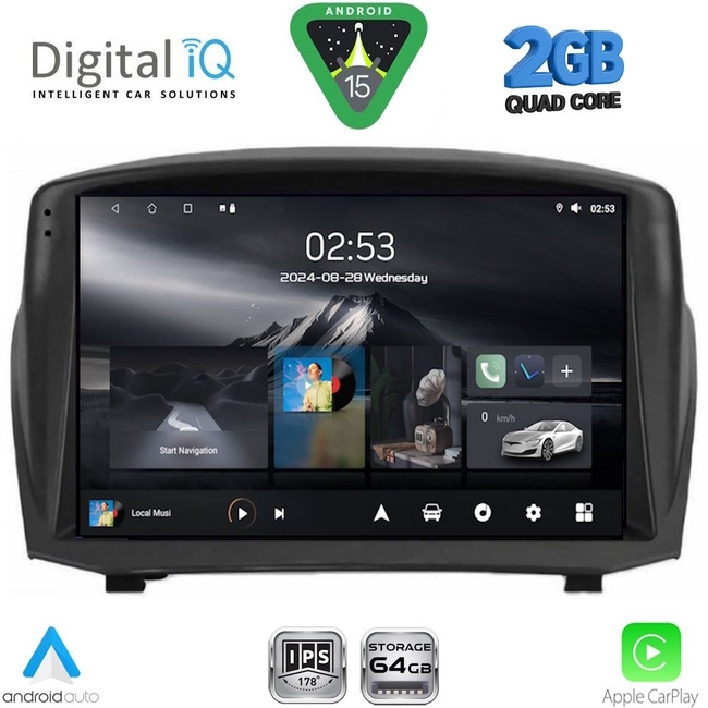 DIGITAL IQ RSD 1154B_CPA (9inc) MULTIMEDIA TABLET for FORD FIESTA mod. 2008-2017