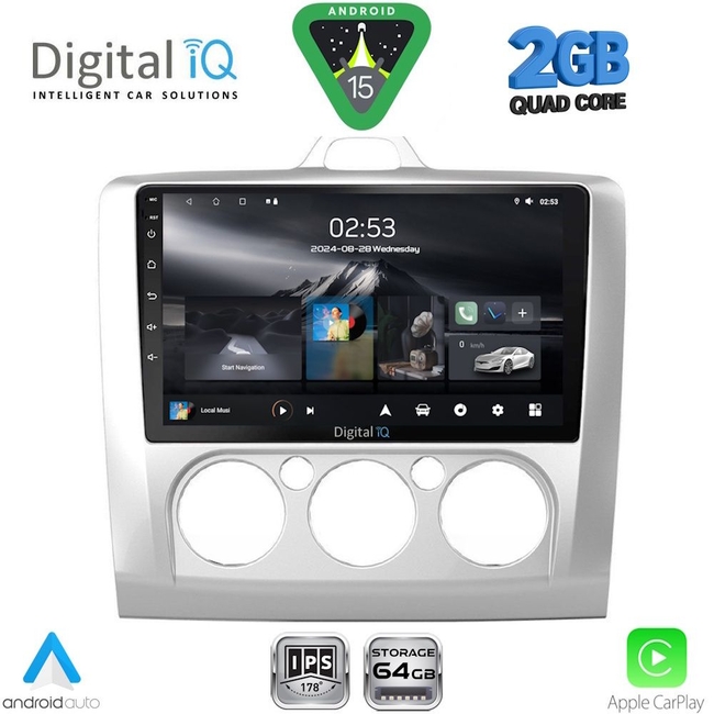 DIGITAL IQ RSD 1156_CPA A/C (9inc) MULTIMEDIA TABLET for FORD FOCUS mod. 2005-2012