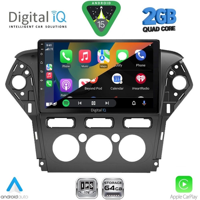 DIGITAL IQ RSD 1163_CPA A/C (10inc)  MULTIMEDIA TABLET for FORD MONDEO mod. 2011-2013