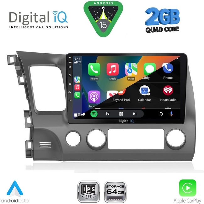DIGITAL IQ RSD 1188_CPA (10inc) MULTIMEDIA TABLET for HONDA CIVIC 4D mod. 2006-2012