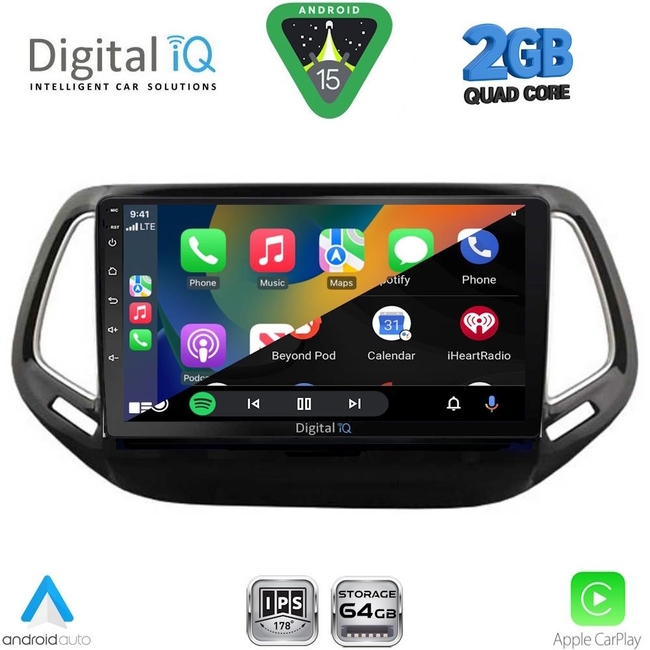 DIGITAL IQ RSD 1278_CPA (10inc) MULTIMEDIA TABLET for JEEP COMPASS mod. 2016-2021