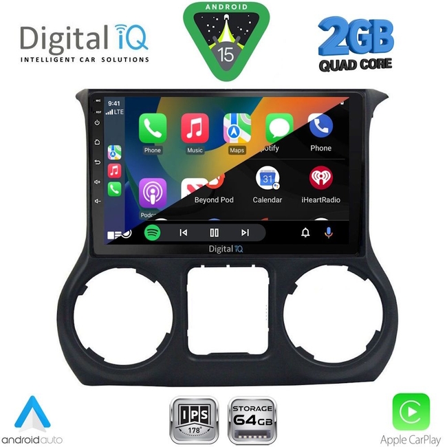 DIGITAL IQ RSD 1296_CPA (10inc) MULTIMEDIA TABLET for JEEP WRANGLER  mod. 2014-2017