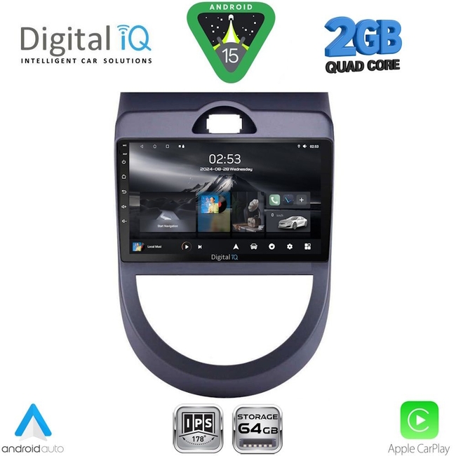 DIGITAL IQ RSD 1320_CPA (9inc) MULTIMEDIA TABLET for KIA SOUL mod. 2008-2013