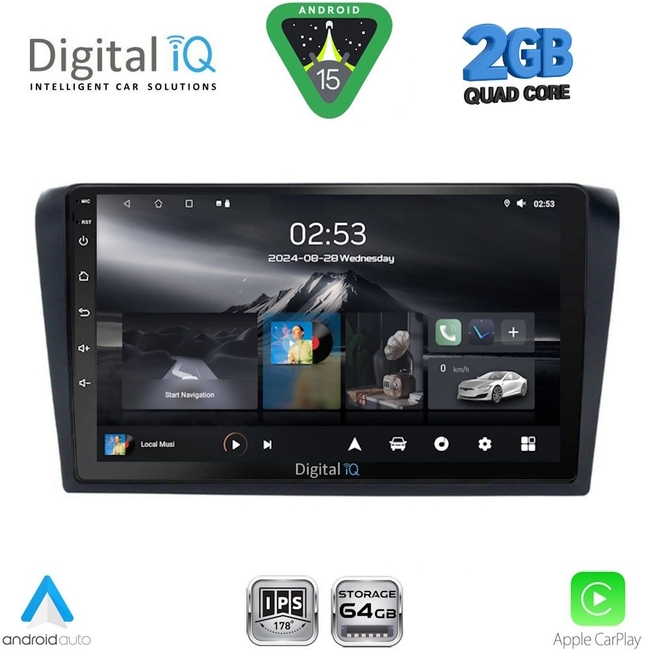 DIGITAL IQ RSD 1365_CPA (9inc) MULTIMEDIA TABLET for MAZDA 3 mod. 2003-2008