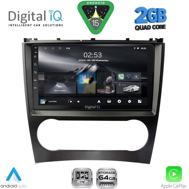 DIGITAL IQ RSD 1404_CPA (9inc) MULTIMEDIA TABLET for MERCEDES C – CLK (W203-209) mod. 2004-2008