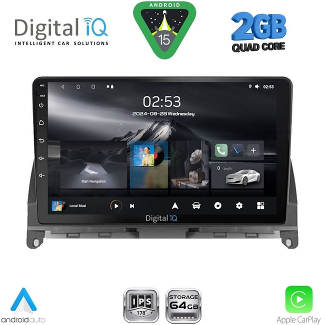 DIGITAL IQ RSD 1405_CPA (9inc) MULTIMEDIA TABLET for MERCEDES C (W204) mod. 2007-2011
