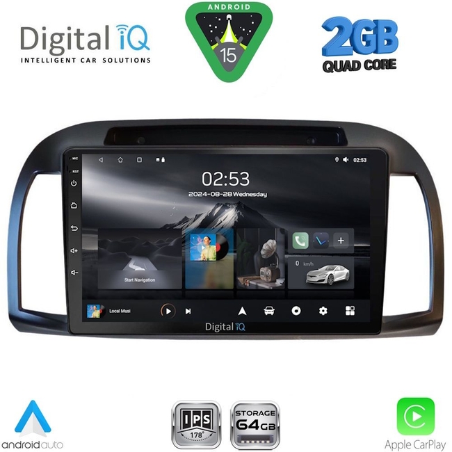 DIGITAL IQ RSD 1457BL_CPA (9inc) MULTIMEDIA TABLET for NISSAN MICRA K12 mod. 2002-2010 (BLACK)