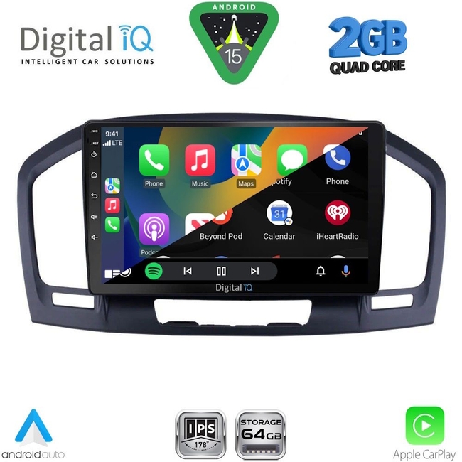 DIGITAL IQ RSD 1491BL_CPA (9inc) MULTIMEDIA TABLET for OPEL INSIGNIA mod.2008-2013 (BLACK)