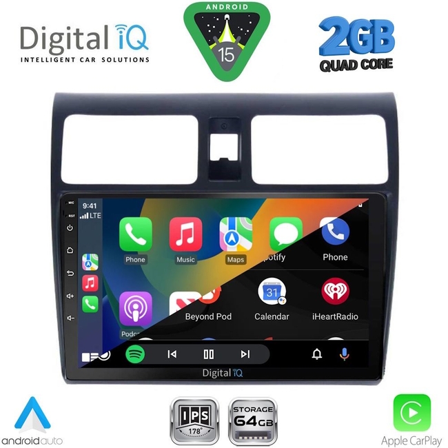 DIGITAL IQ RSD 1684_CPA (10inc) MULTIMEDIA TABLET for SUZUKI SWIFT mod. 2005-2011