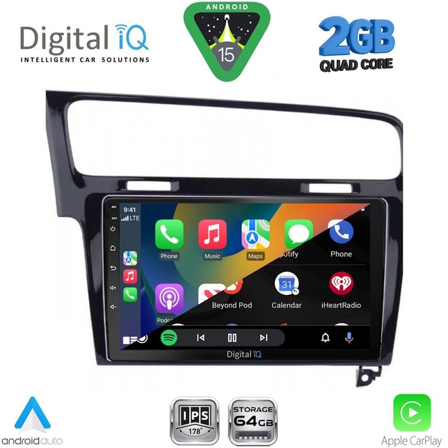 DIGITAL IQ RSD 1747BL_CPA (10inc) MULTIMEDIA TABLET for VW GOLF 7 mod. 2013-2020