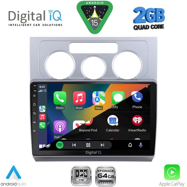 DIGITAL IQ RSD 1767_CPA A/C (10inc) MULTIMEDIA TABLET for VW TOURAN mod. 2003-2010