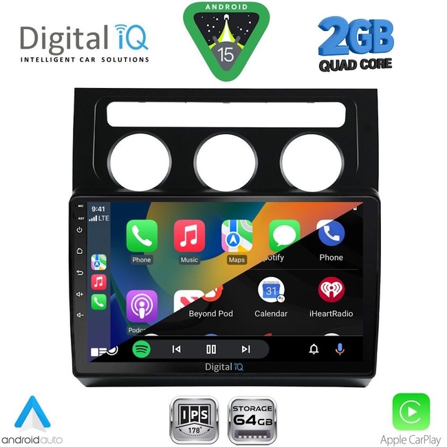 DIGITAL IQ RSD 1767_CPA CLIMA (10inc) MULTIMEDIA TABLET for VW TOURAN mod. 2003-2010