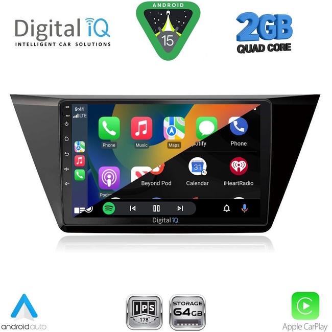 DIGITAL IQ RSD 1769_CPA (10inc) MULTIMEDIA TABLET for VW TOURAN mod. 2016-2026