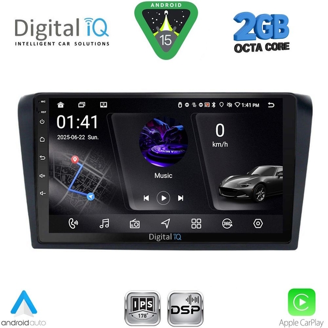 DIGITAL IQ RSF 4365_CPA (9inc) MULTIMEDIA TABLET for MAZDA 3 mod. 2003-2008