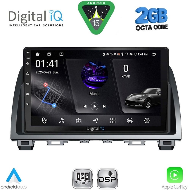 DIGITAL IQ RSF 4378_CPA (9inc) MULTIMEDIA TABLET for MAZDA 6 mod. 2012-2017