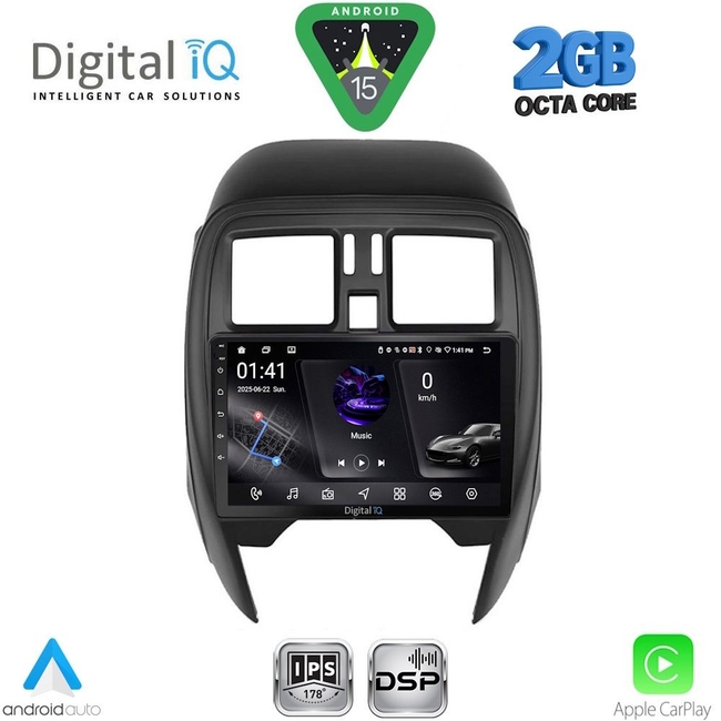 DIGITAL IQ RSF 4451_CPA (SQUARE) (9inc) MULTIMEDIA TABLET for NISSAN MICRA mod. 2014-2017