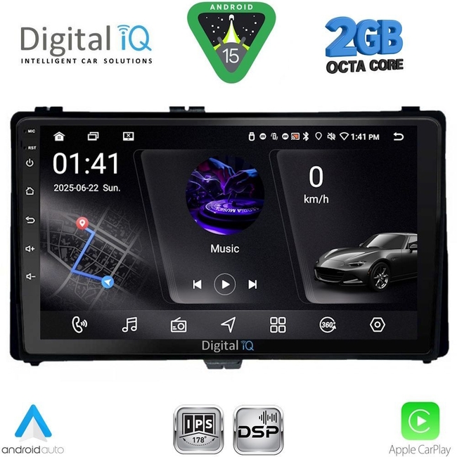 DIGITAL IQ RSF 4703_CPA (9inc) MULTIMEDIA TABLET for TOYOTA AURIS mod. 2015-2021 – AYGO X mod. 2022-2026 – COROLLA mod. 2017-2019