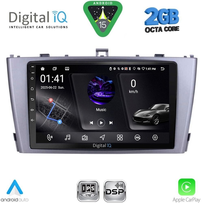 DIGITAL IQ RSF 4705SL_CPA (9inc) MULTIMEDIA TABLET for TOYOTA AVENSIS (T27) mod. 2009-2015 (SILVER)