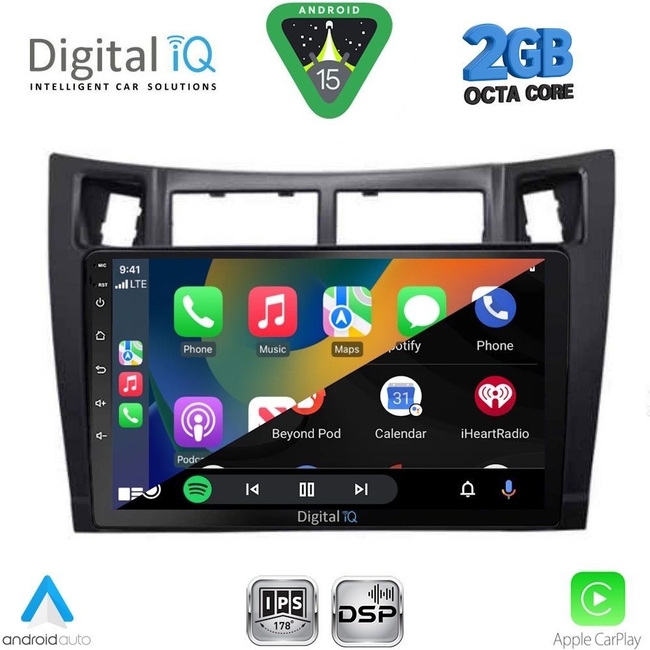 DIGITAL IQ RSF 4736BL_CPA (9inc) MULTIMEDIA TABLET for TOYOTA YARIS mod. 2006-2011 (BLACK)
