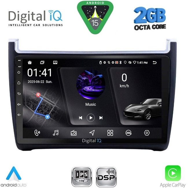 DIGITAL IQ RSF 4757_CPA (9inc) MULTIMEDIA TABLET for VW POLO mod. 2014-2017