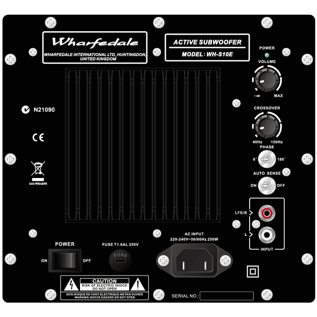 Wharfedale WH-S10E Black - 10inch