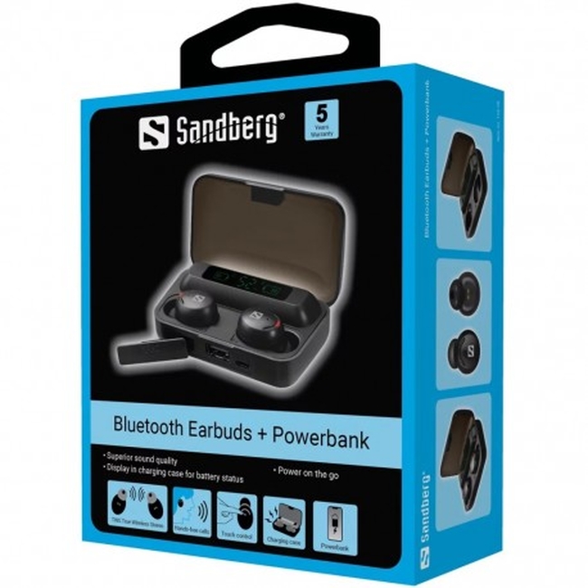 Sandberg Bluetooth Earbuds + Powerbank (126-38)