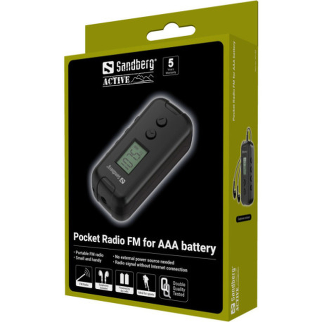 Sandberg Pocket Radio FM for AAA battery (421-00)