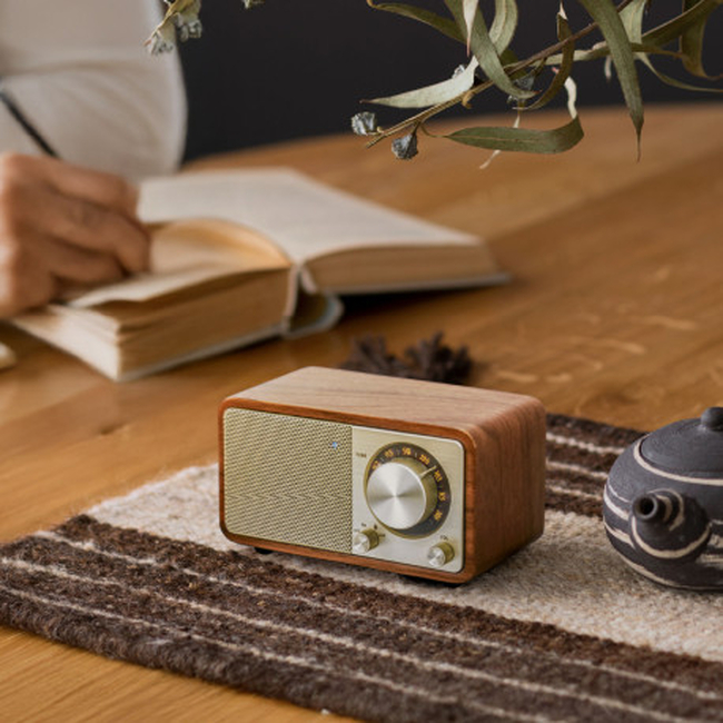 Sangean WR-7 PLUS Natural Walnut Ραδιόφωνο Bluetooth με ξύλινη καμπίνα