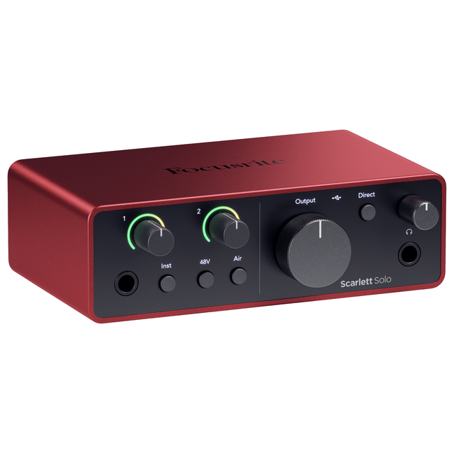 Focusrite Scarlett Solo Studio 4th Gen - Ολοκληρωμένο πακέτο με Κάρτα Ήχου + Μικρόφωνο + Ακουστικά  153100154