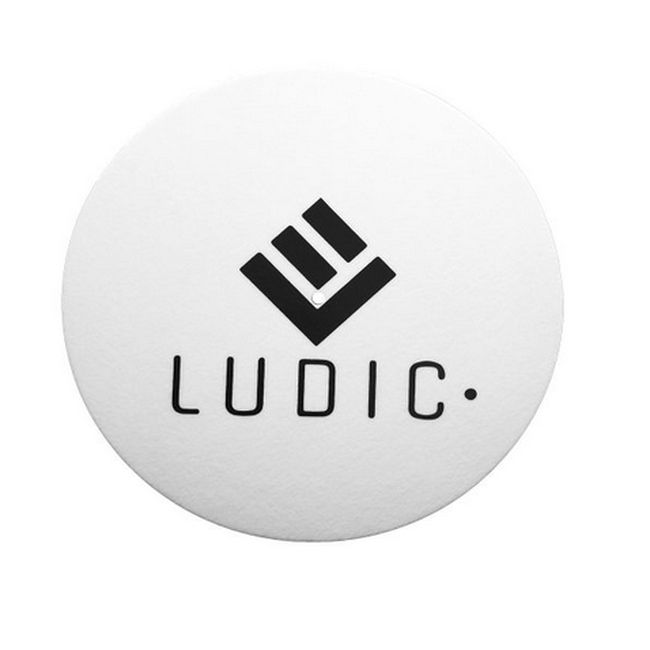 Ludic Anti-static Logo Felt slipmat White NOstatic 