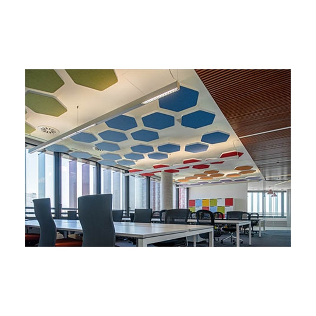 Audiodesigner ECOPLAN® Hexagon Ηχοαπορροφητικά Πάνελ 17,3 cm Γκρι (Σετ 4 Τεμαχίων)