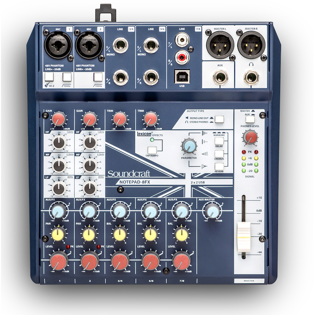Soundcraft Notepad-8FX  - 1 mic 3 stereo