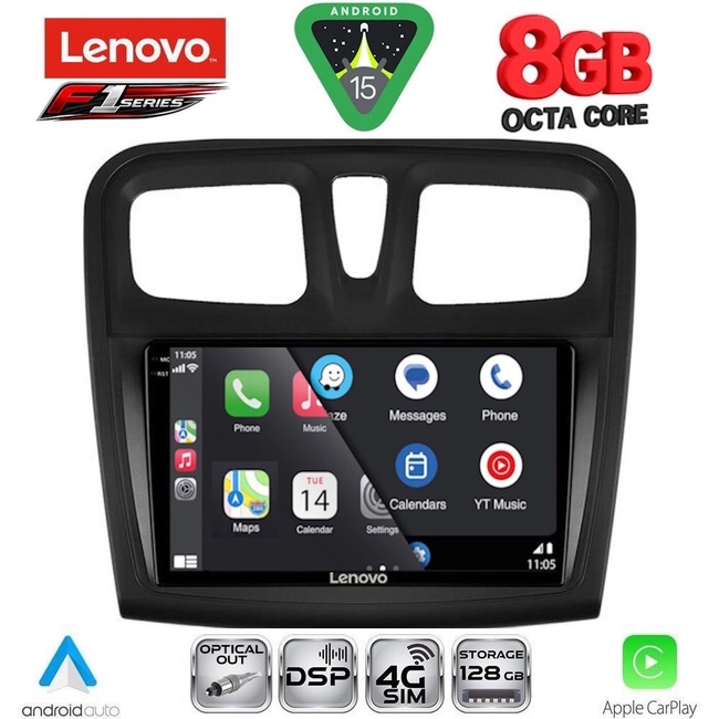 LENOVO SSR 10108SQ_CPA (9inc) MULTIMEDIA TABLET for DACIA LOGAN – SANDERO mod. 2012-2019