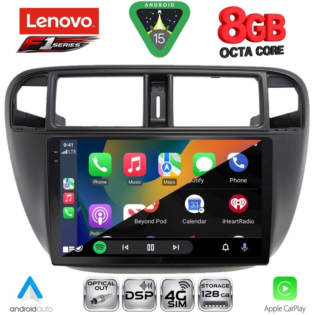 LENOVO SSR 10186_CPA A/C (9inc) MULTIMEDIA TABLET for HONDA CIVIC mod. 1995-2001