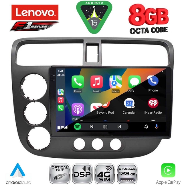 LENOVO SSR 10187_CPA (9inc) MULTIMEDIA TABLET for HONDA CIVIC 4D mod. 2001-2006