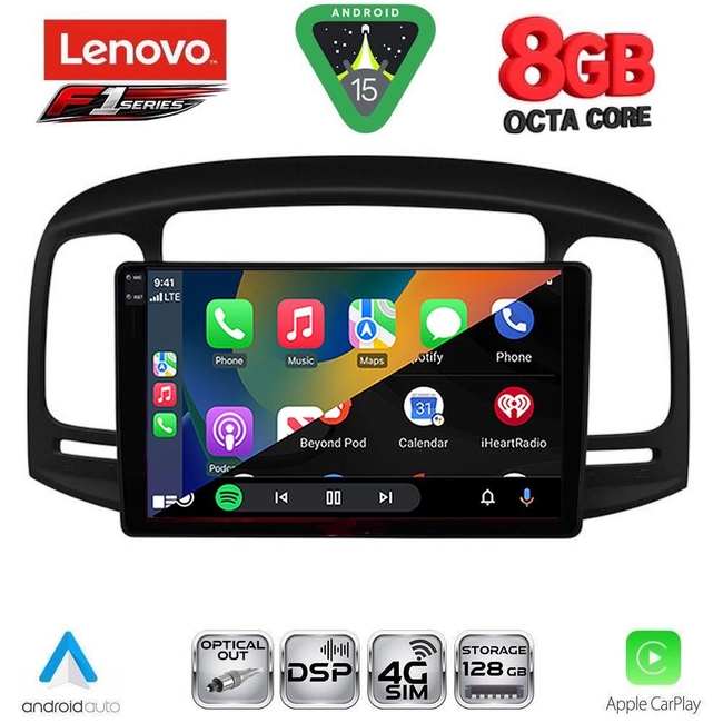 LENOVO SSR 10249BL_CPA (9inc) MULTIMEDIA TABLET for HYUNDAI ACCENT mod. 2005-2012 (BLACK)