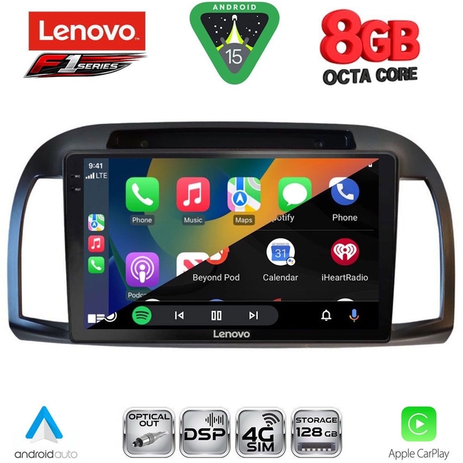 LENOVO SSR 10457BL_CPA (9inc) MULTIMEDIA TABLET for NISSAN MICRA K12 mod. 2002-2010 (BLACK)