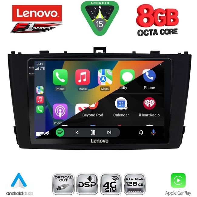 LENOVO SSR 10705BL_CPA (9inc) MULTIMEDIA TABLET for TOYOTA AVENSIS (T27) mod. 2009-2015 (BLACK)
