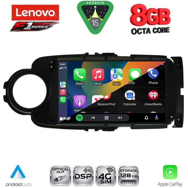 LENOVO SSR 10737BL_CPA (9inc) MULTIMEDIA TABLET for TOYOTA YARIS mod. 2011-2015 (BLACK)