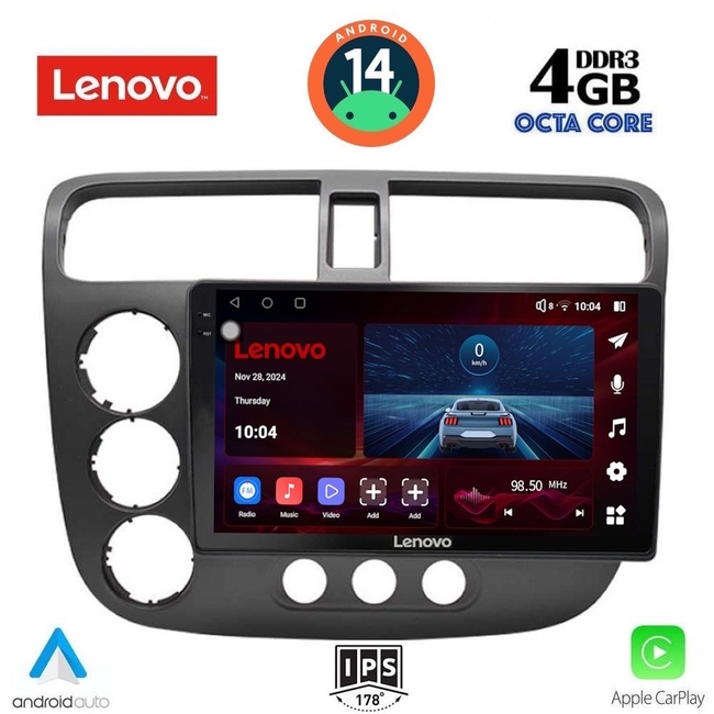 LENOVO SSV 8187_CPA (9inc) MULTIMEDIA TABLET for HONDA CIVIC 4D mod. 2001-2006
