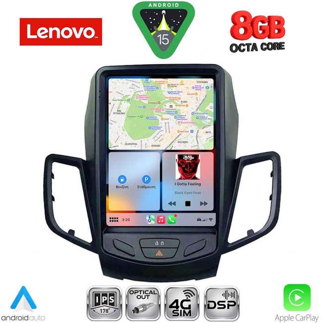 LENOVO SSW 10854_CPA TESLA STYLE for FORD FIESTA mod. 2008-2017