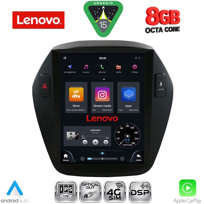 LENOVO SSW 10896_CPA TESLA STYLE  for HYUNDAI IX35 mod. 2010-2015