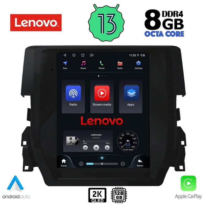 LENOVO SSW 10975_CPA TESLA STYLE  for HONDA CIVIC mod. 2016&gt;