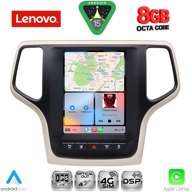 LENOVO SSW 10983_CPA TESLA STYLE for JEEP GRAND CHEROKEE mod. 2014-2019