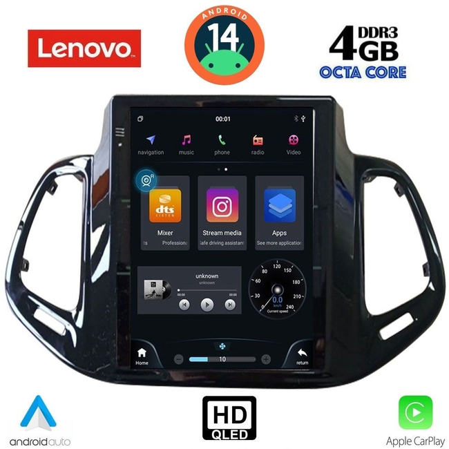 LENOVO SSX 9878_CPA TESLA STYLE for JEEP COMPASS mod. 2017-2021